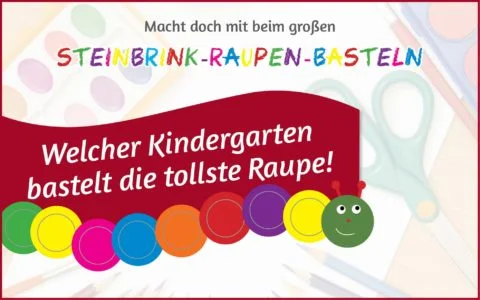 Das große Steinbrink-Raupen-Basteln für Kindergärten